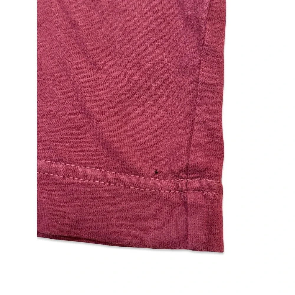 Abercrombie Kids Muscle Long Sleeve Shirt Large Burgundy Cotton Embroidered VTG